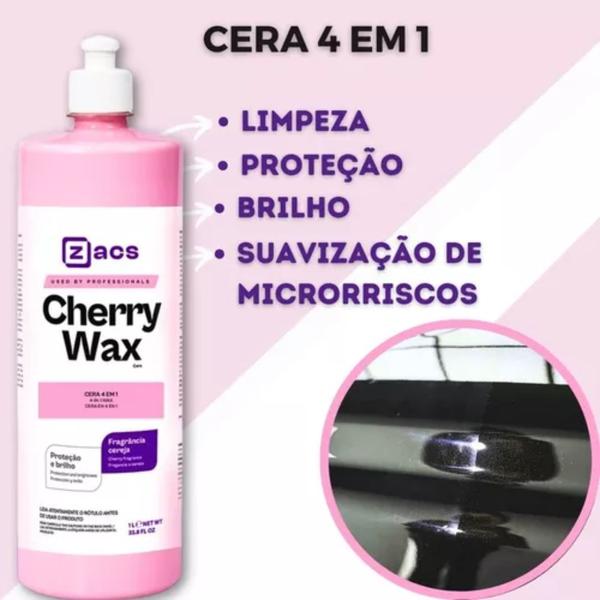 Imagem de Cera Limpadora 4 Em 1 Cherry Wax 1l Brilho Zacs