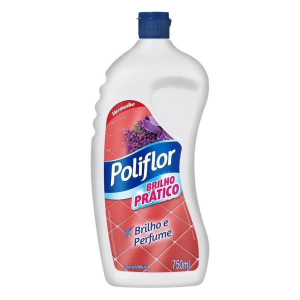 Cera Líquida Autobrilho Vermelha Poliflor Prático 750Ml Imagem de Cera Líquida Autobrilho Vermelha Poliflor Prático 750Ml