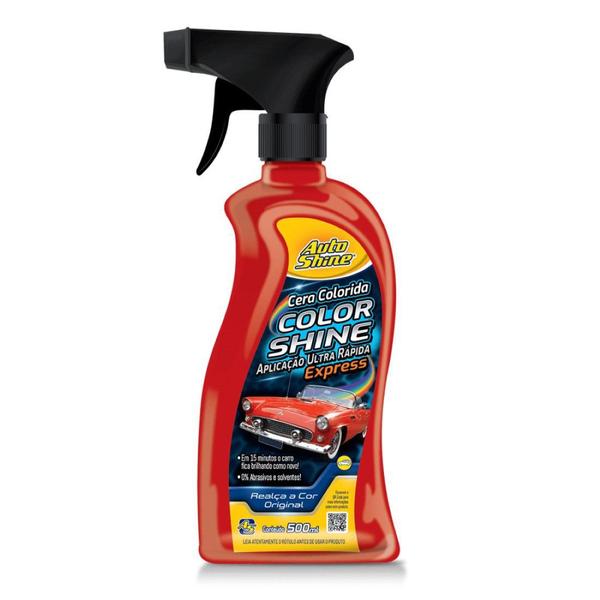 Imagem de CERA LÍQUIDA AUTOMOTIVA COLORSHINE VERMELHO AUTOSHINE 500ml