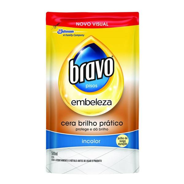 Imagem de Cera Líquida Bravo Brilho Prático Incolor Embeleza 500ml