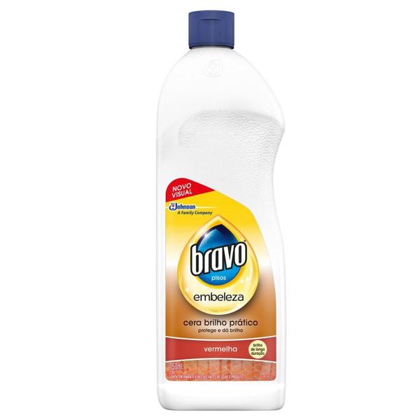 Imagem de Cera Líquida Bravo Brilho Prático Vermelha 750ml