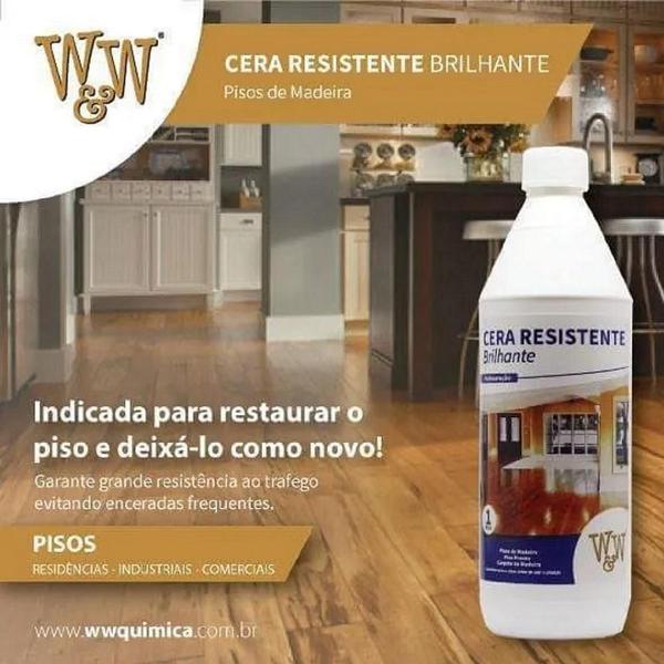 Imagem de Cera Para Pisos Resistente Tratamento Tráfego Intenso W&W 1L