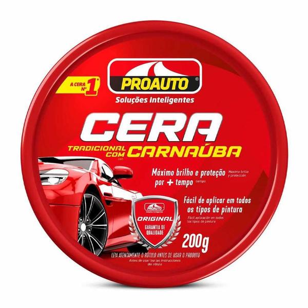 Imagem de Cera pasta tradicional com carnauba 200grs - proauto