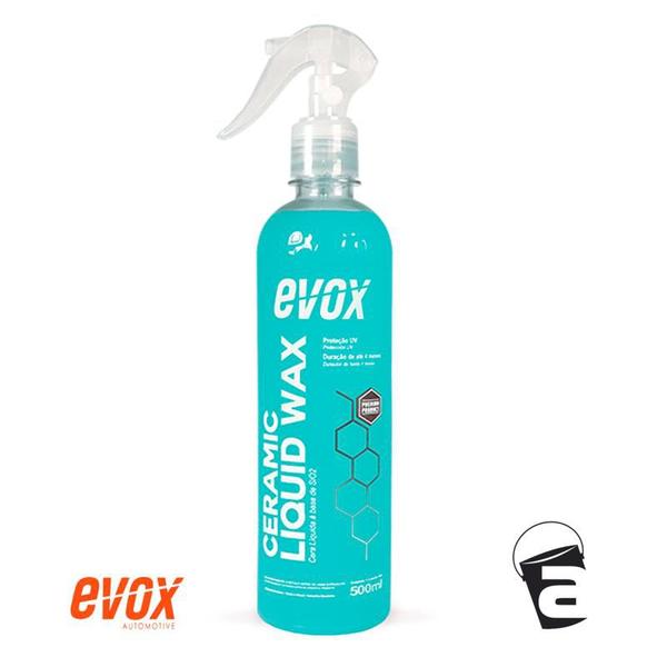 Imagem de Ceramic liquid wax cera líquida automotiva proteção e brilho 500ml evox automotive