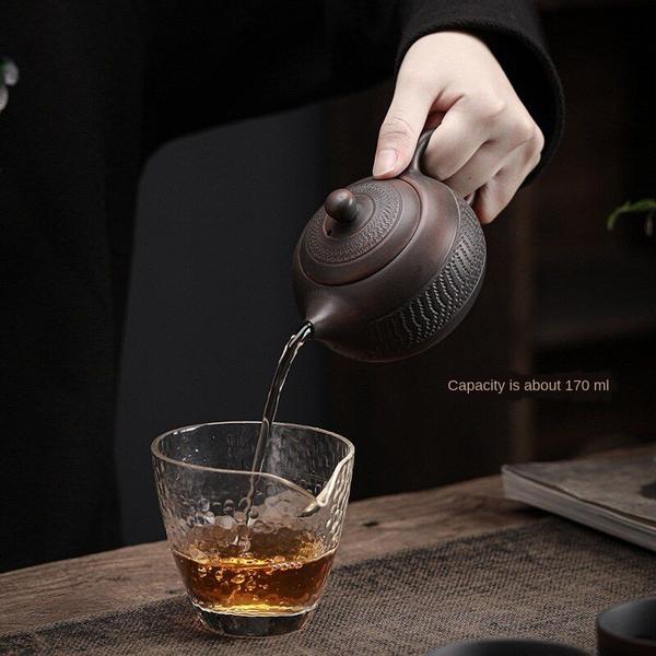 Imagem de Cerâmica Roxa Xi Shi Pot Chinês Pulando De Cerâmica Kung Fu Bule De Chá Único Teapot Tornando o Dispositivo kung fu Tea Set Kettle Tea Bules