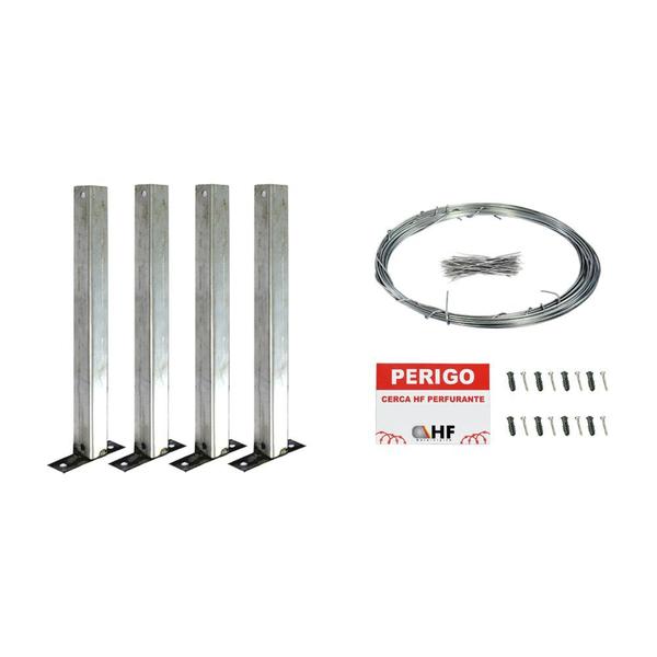 Imagem de Cerca concertina simples galvanizada 45cm caixa para 25 metros com kit de instalação (100 voltas)