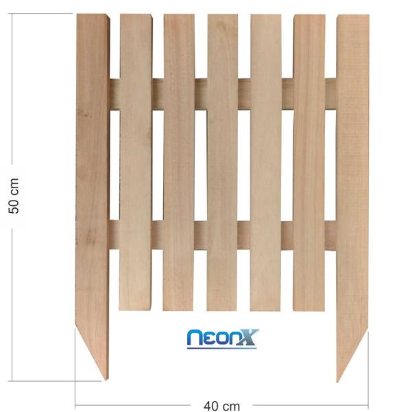 Imagem de Cerca Decorativa Modular para Jardim Horta Mini Pet 40x50 cm SEM Pintura Neonx