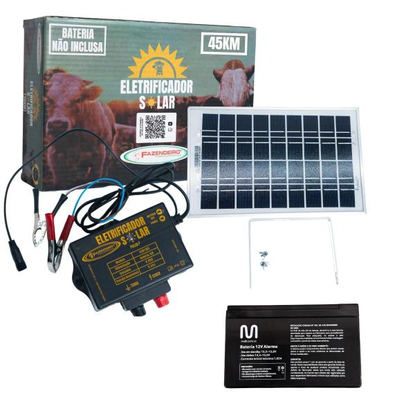 Imagem de Cerca Elétrica Rural Eletrificador 45Km Solar com Bateria