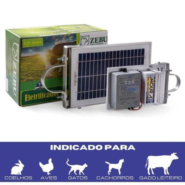 Imagem de Cerca Eletrica Solar Eletrificador Placa Zs20bi - Zebu