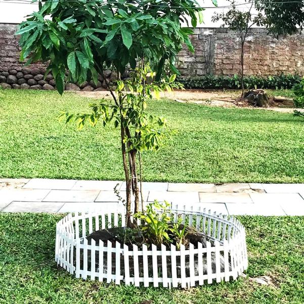 Imagem de Cerca para jardim decorativa canteiro kit com 10 m plástico reciclado