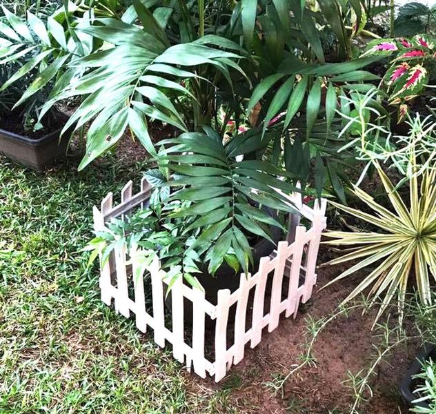 Imagem de Cerca para jardim decorativa canteiro kit com 10 m plástico reciclado