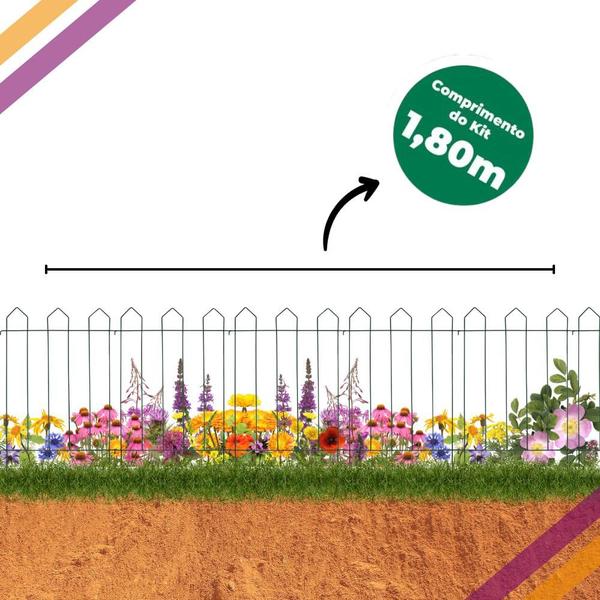 Cerca para Jardim Livre Birds Modular M - Kit com 4 - Cerca para