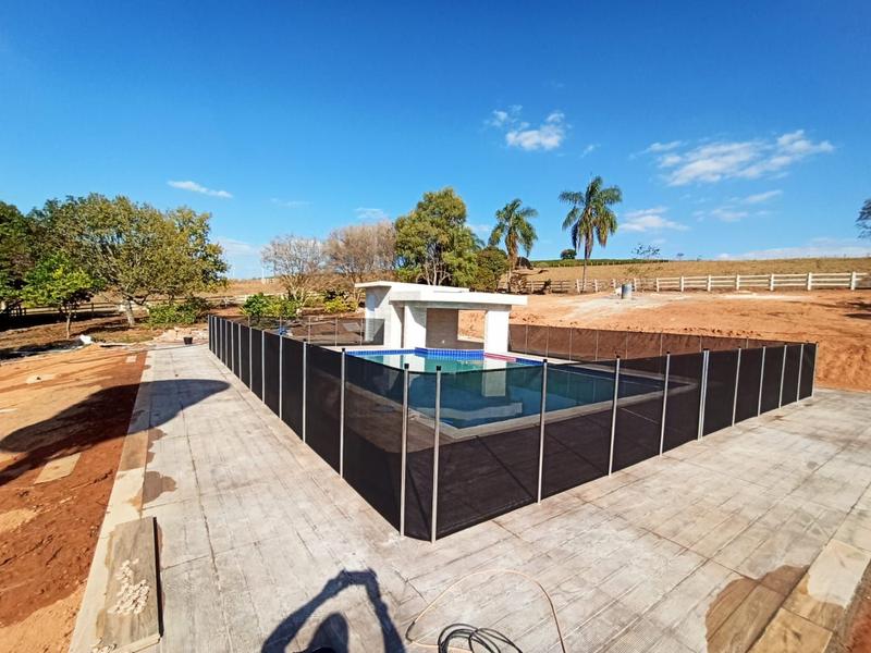 Imagem de Cerca Removível Para Piscina - tubo aluminio natural com reforço - módulo 3 metros.