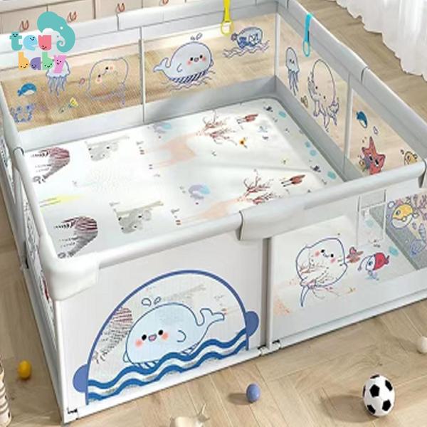 Cercadinho Infantil Para Bebe Criança Neném Segurança Diversão Colorido Temático Animais Marinhos Piscina De Bolinhas - Teu Baby Imagem de Cercadinho Infantil Para Bebe Criança Neném Segurança Diversão Colorido Temático Animais Marinhos Piscina De Bolinhas