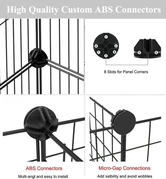 Imagem de Cercadinho para animais de estimação LANGXUN DIY para animais pequenos com porta, capacidade de 30 libras