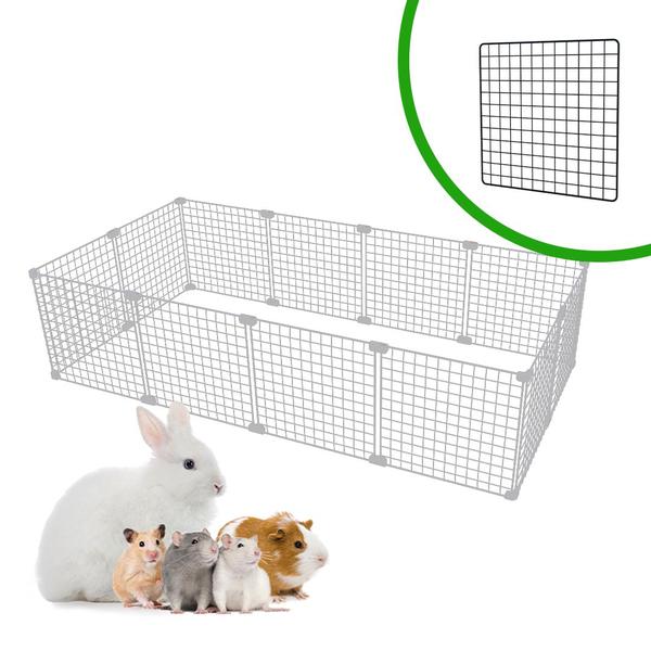 Imagem de Cercado Aramado Pet Porquinho da Índia Hamster Twister 60x120x30 Malha 2,5x2,5 Branco