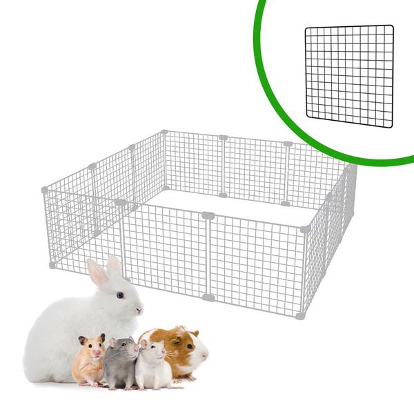 Imagem de Cercado Aramado Pet Porquinho da Índia Hamster Twister 90x90x30 Malha 2,5x2,5 Branco