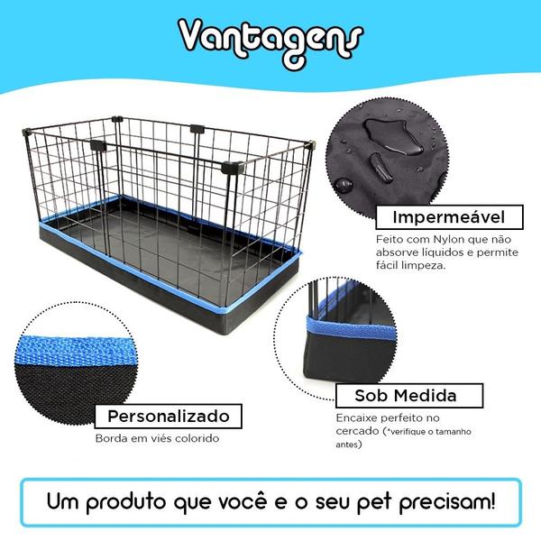 Cercado Aramado Porquinho da Índia 30x60 Cm Preto com Bandeja Higiênica Impermeável - IGUANNA Imagem de Cercado Aramado Porquinho da Índia 30x60 Cm Preto com Bandeja Higiênica Impermeável