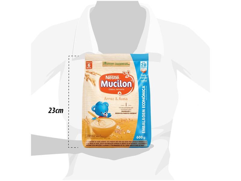 Cereal Matinal Infantil Arroz e Aveia Mucilon - 600g Imagem de Cereal Matinal Infantil Arroz e Aveia Mucilon