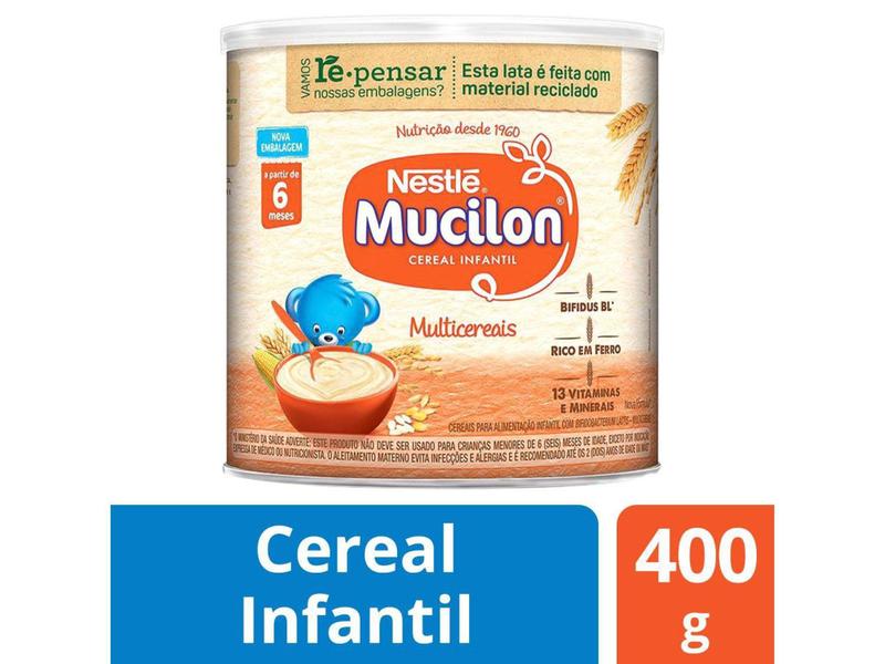Cereal Matinal Infantil Mucilon Multicereais - 400g Imagem de Cereal Matinal Infantil Mucilon Multicereais - 400g
