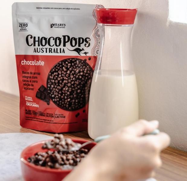 Imagem de Cereal Matinal Saudável  ChocoPops Australia Sabor Chocolate de 200g-Kit 03 Unidades-Hart's Natural