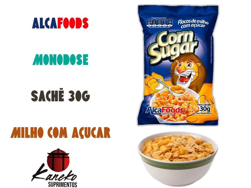 Imagem de Cereal Sachê Monodose Alcafoods 30g Milho E Chocolate Pacote Com 40 Unidades