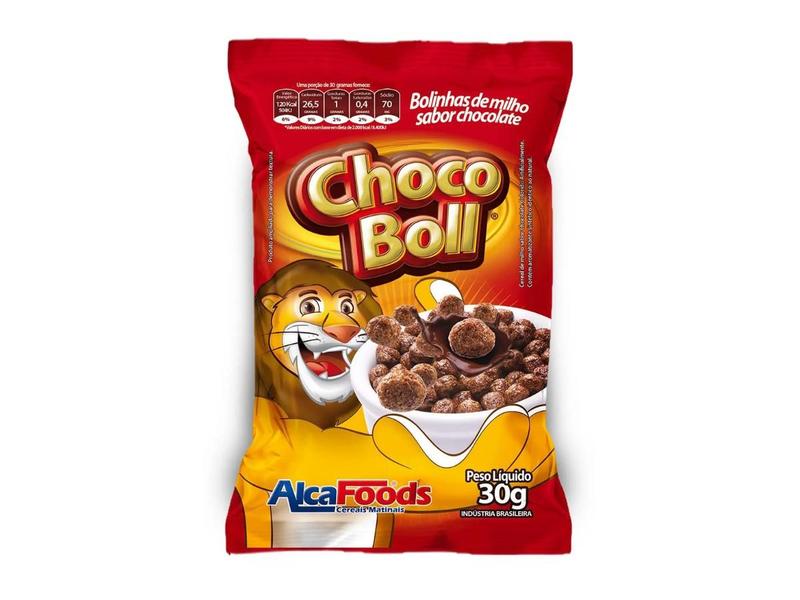 Imagem de Cereal Sachê Monodose Alcafoods Milho Com Açúcar e Bolinhas de Chocolate - 20 Unidades