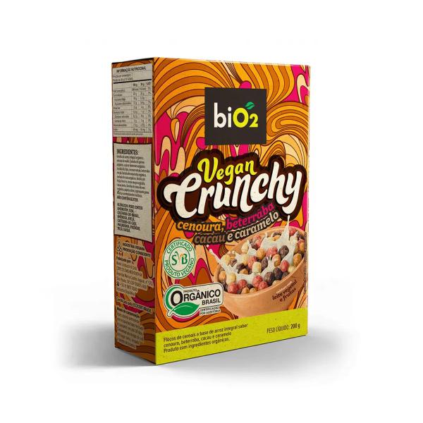 Imagem de Cereal Vegano Sabor Cenoura Beterraba Cacau E Caramelo Vegan Crunchy 200g BiO2