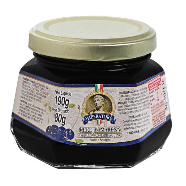 Cereja Amarena Premmium Em Calda Marrasquino 190G - Imperatore Imagem de Cereja Amarena Premmium Em Calda Marrasquino 190G