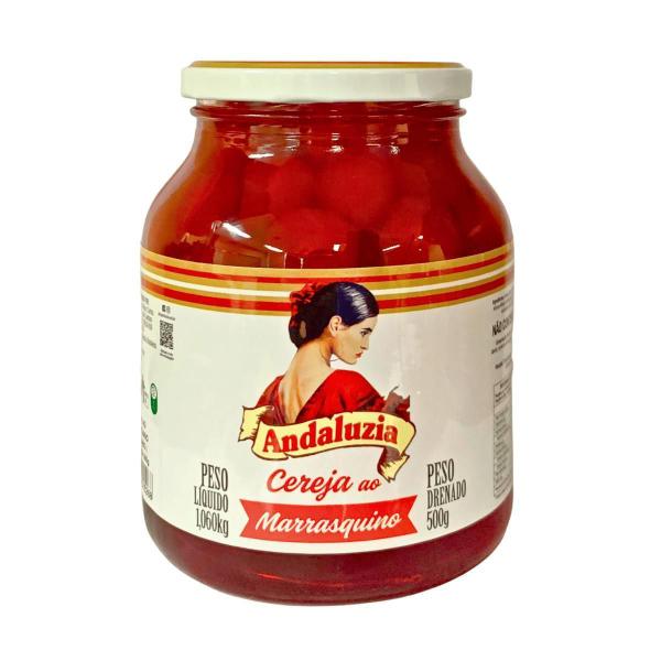 Cereja Premium Em Calda Ao Marrasquino Sem Talo 1Kg - Andaluzia Imagem de Cereja Premium Em Calda Ao Marrasquino Sem Talo 1Kg