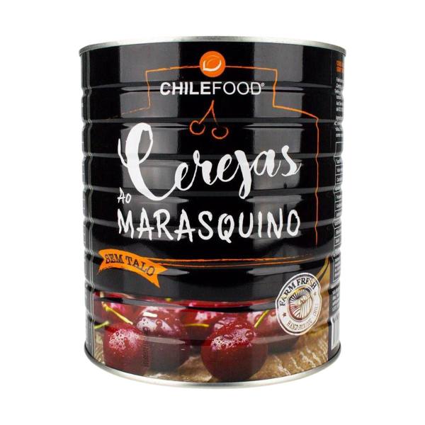 Imagem de Cereja sem talo ao marrasquino chilena lata 2,2kg drenado