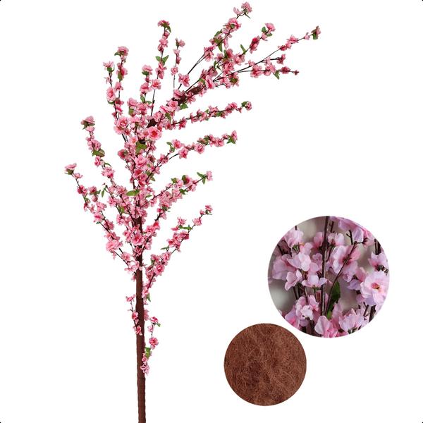 Cerejeira Curvada Cores Árvore Artificial Sem Vaso - Flor de Mentirinha Imagem de Cerejeira Curvada Cores Árvore Artificial Sem Vaso