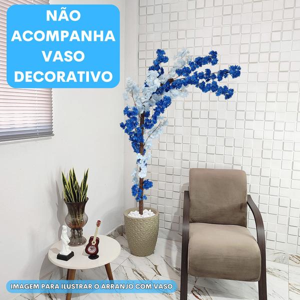 Cerejeira Curvada Japonesa Cores Árvore Artificial Sem Vaso Decoração - Flor de Mentirinha Imagem de Cerejeira Curvada Japonesa Cores Árvore Artificial Sem Vaso Decoração
