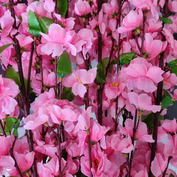 Imagem de Cerejeira Rosa Bebê Flor Artificial com Vaso Decoração