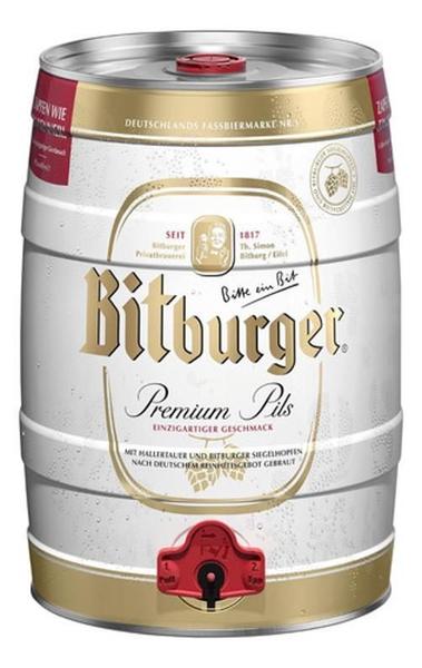 Imagem de Cerveja Alemã Bitburger Pilsen Premium 5 Litros 4,8% Vol.