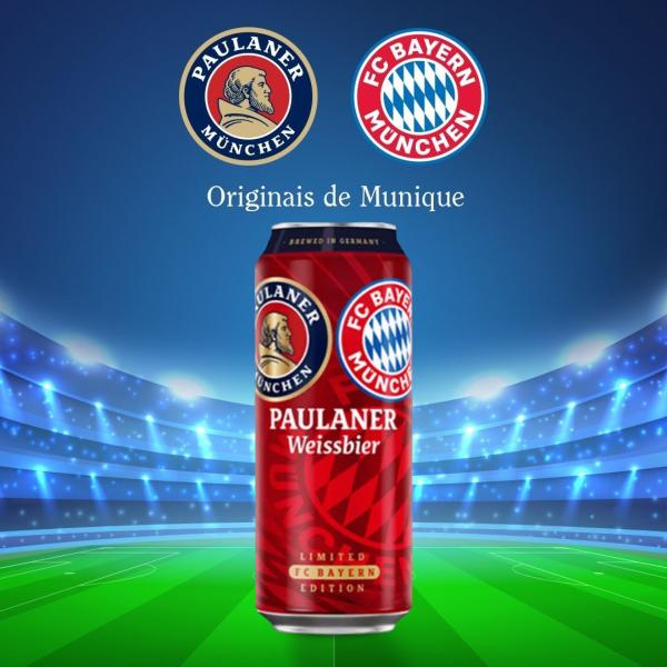 Imagem de Cerveja Alemã Paulaner Weissbier Bayern München Lata 500ml