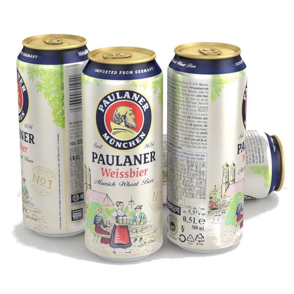 Imagem de Cerveja Alemã Paulaner Weissbier Lata 500Ml (12 Latas)