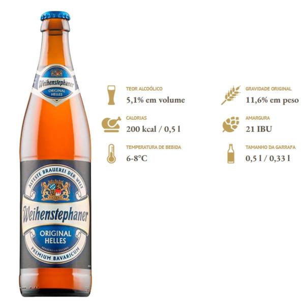 Imagem de Cerveja Alemã Premium Weihenstephaner Original Helles 500ml