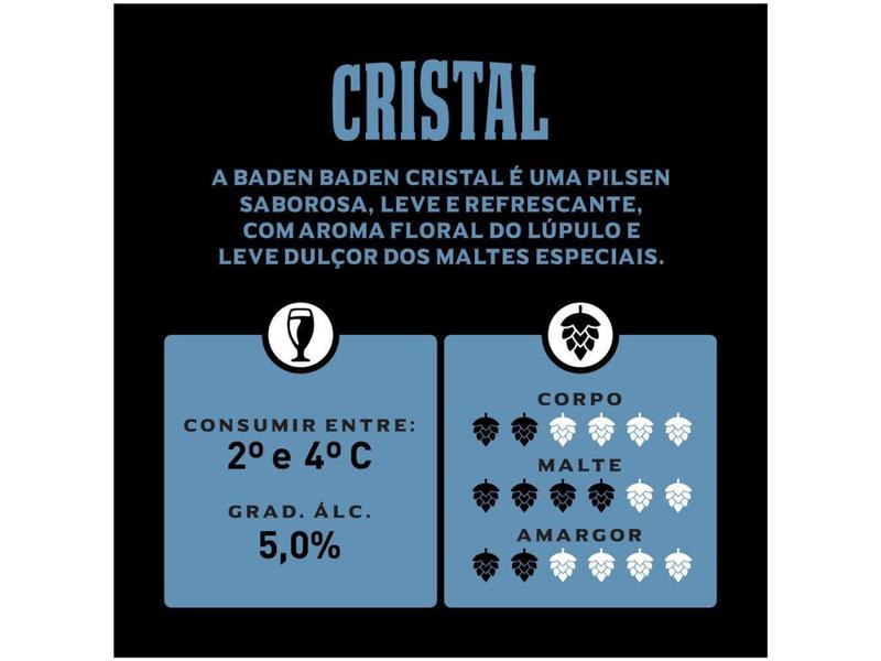 Imagem de Cerveja Baden Baden Cristal Pilsen Lager - 6 Unidades Lata 350ml