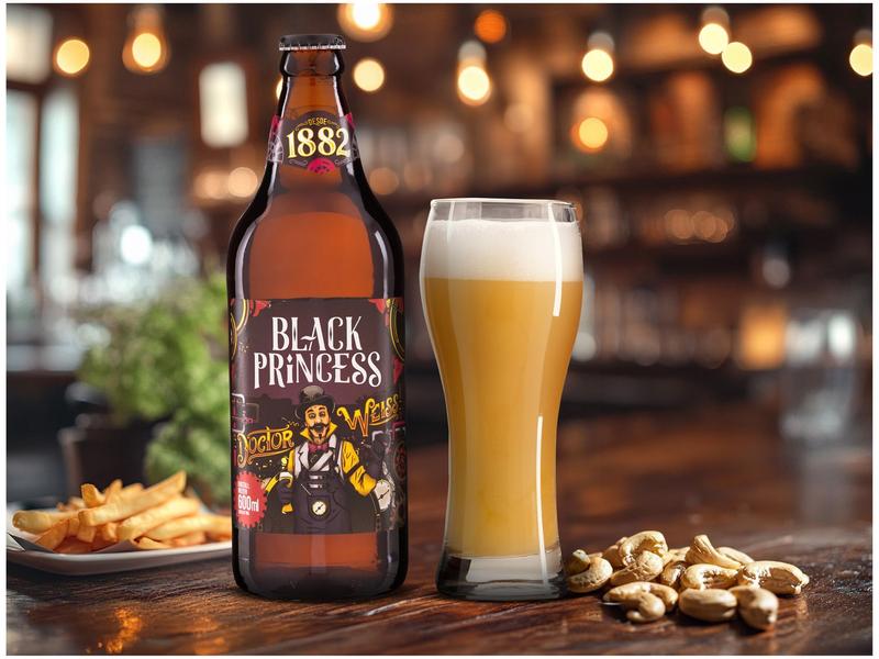 Imagem de Cerveja Black Princess Doctor Weiss 6 Unidades Garrafa 600ml