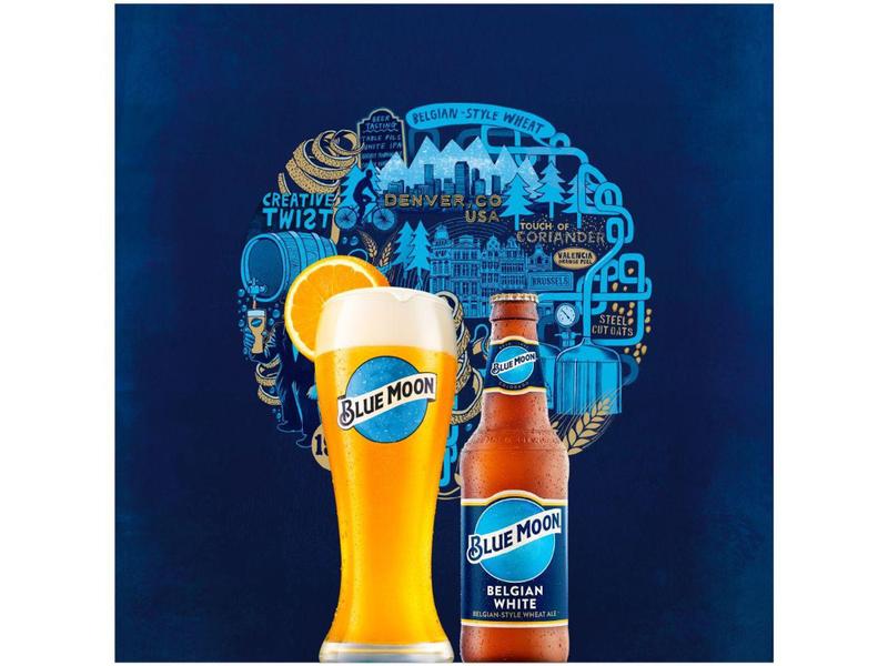 Imagem de Cerveja Blue Moon Belgian White Puro malte - Witbier Lata 350ml