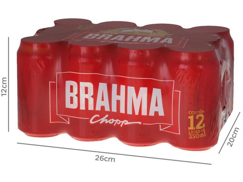 Imagem de Cerveja Brahma Chopp Lager Pilsen 12 Unidades - 350ml