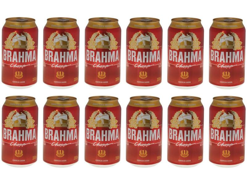 Imagem de Cerveja Brahma Chopp Lager Pilsen 12 Unidades - 350ml