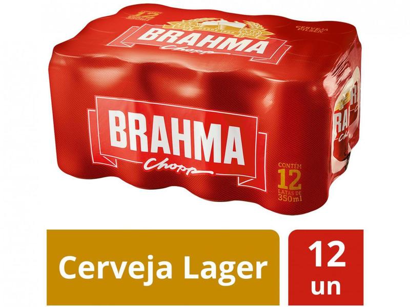 Cerveja Brahma Chopp Pilsen Lager 12 Unidades - Lata 350ml Imagem de Cerveja Brahma Chopp Pilsen Lager 12 Unidades - Lata 350ml