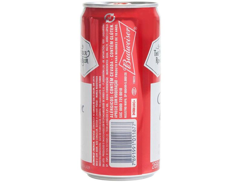 Imagem de Cerveja Budweiser 269ml - 8 Unidades