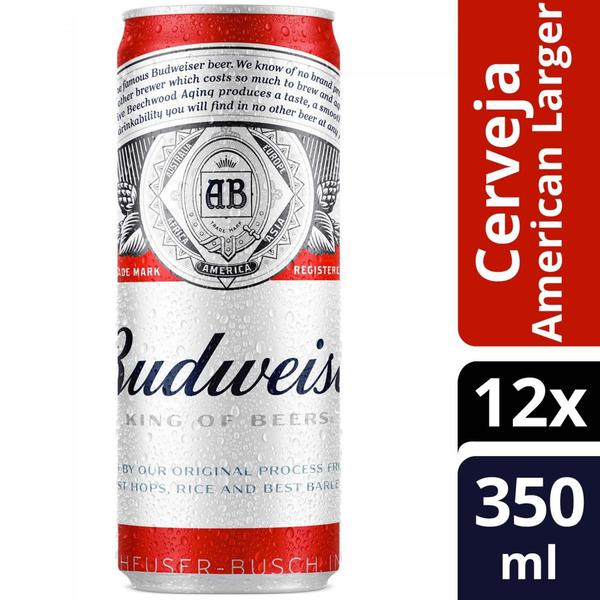 Imagem de Cerveja Budweiser American Lager 12 Unidades - Lata 350ml