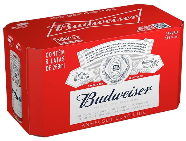 Imagem de Cerveja Budweiser - pack 8 latas 269ml