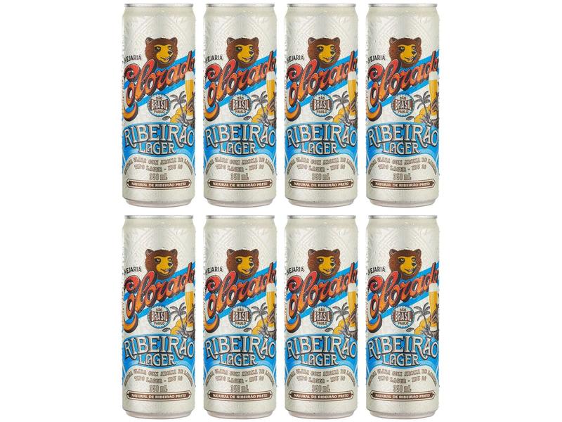 Cerveja Colorado Ribeirão Lager Lata 350ml - 8 Unidades Cerveja Colorado Ribeirão Lager Lata 350ml - 8 Unidades