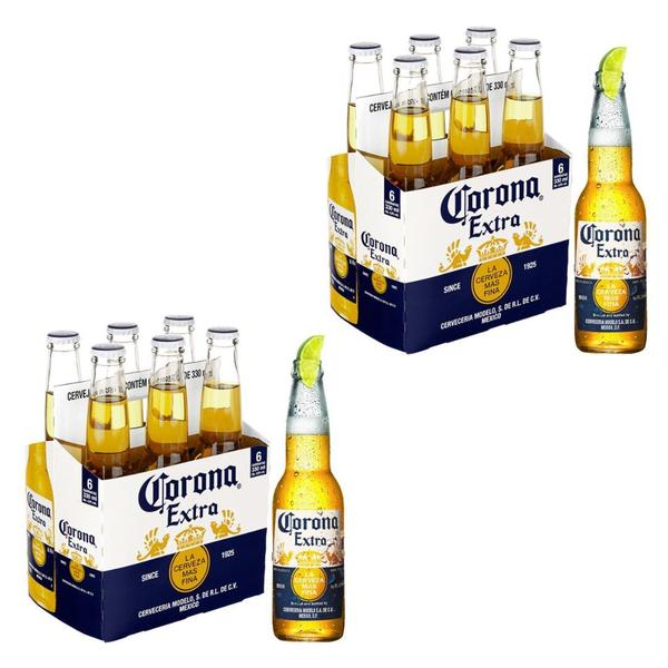 Imagem de Cerveja Corona Extra Long Neck 330ml - 12 Unidades