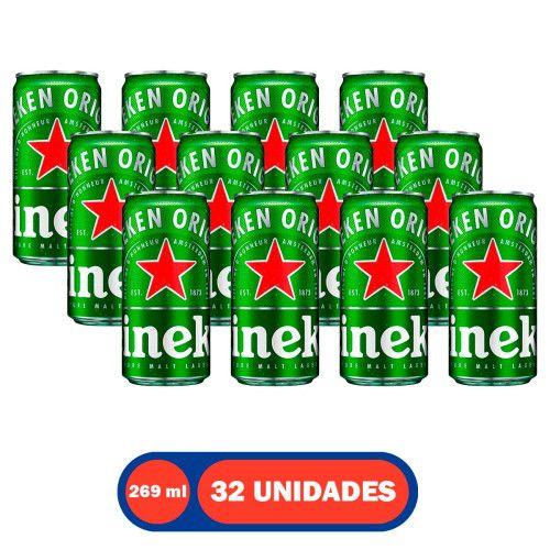 Imagem de Cerveja Heineken Lata 269ml com 32 Unidades